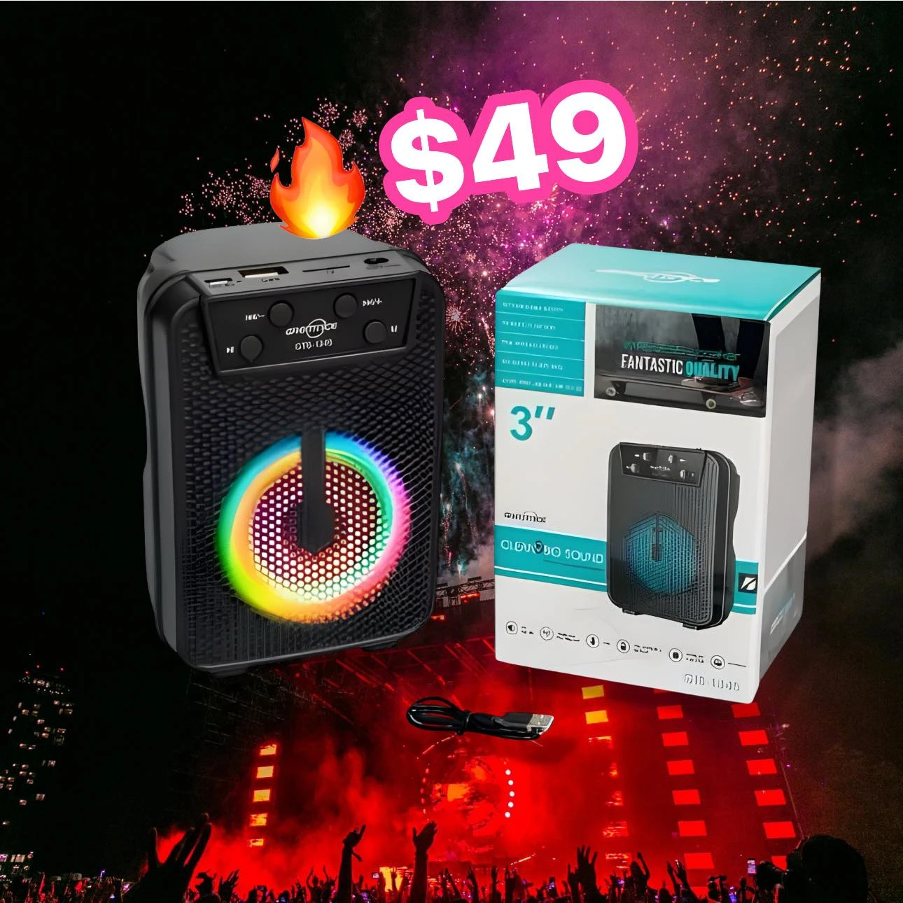🔥BOCINA BLUETOOTH  SD FM RECARGABLE 🔥 6916395613456